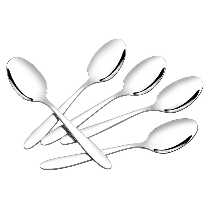 Ramddy Stainless Steel Dessert Spoon, 7.25 Inch, 12 Pieces Small Spoons Set - Image 1